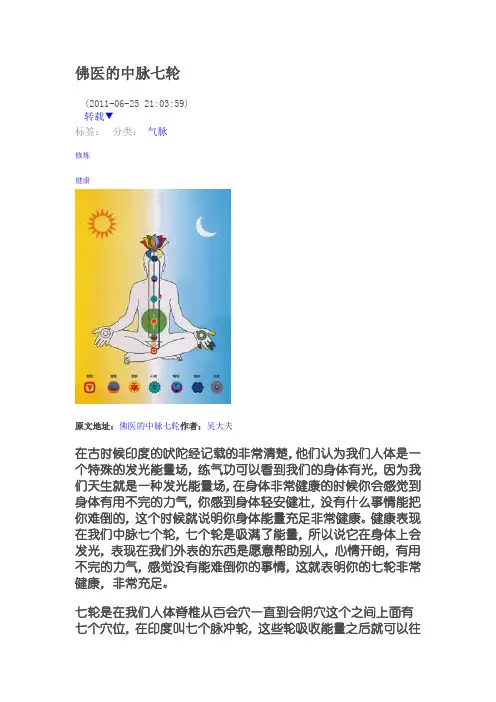 佛医的中脉七轮