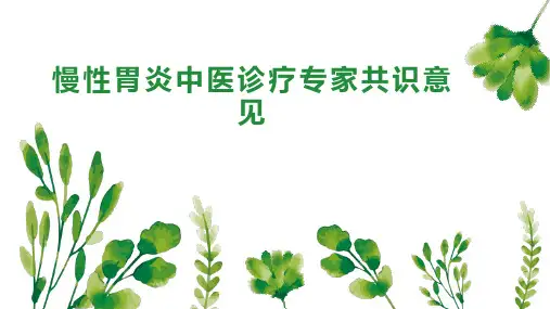 慢性胃炎中医诊疗专家共识意见