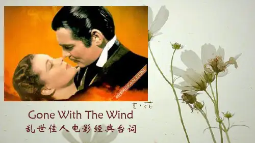 乱世佳人简介及经典台词翻译-英文解读