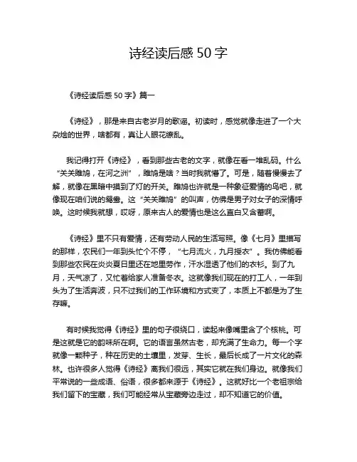 诗经读后感50字