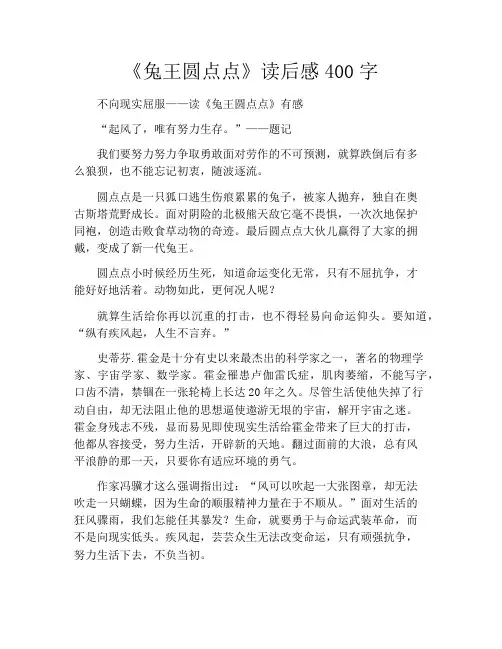 《兔王圆点点》读后感400字