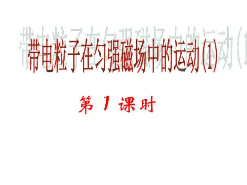 新：3.6《带电粒子在匀强磁场中的运动》PPT课件(新人教版 选修3-1)