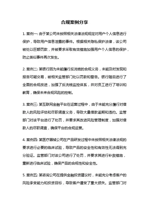 合规案例分享