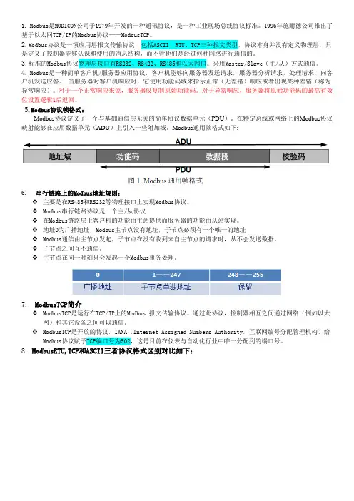 MCGS与Modbus应用总结