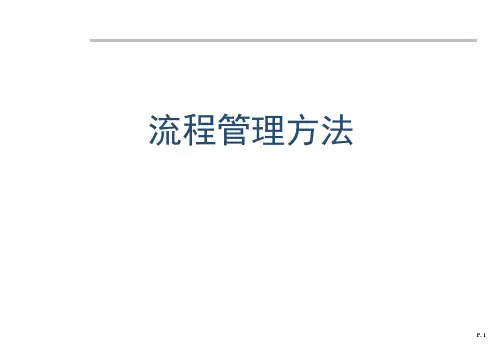 流程管理(BPM)方法