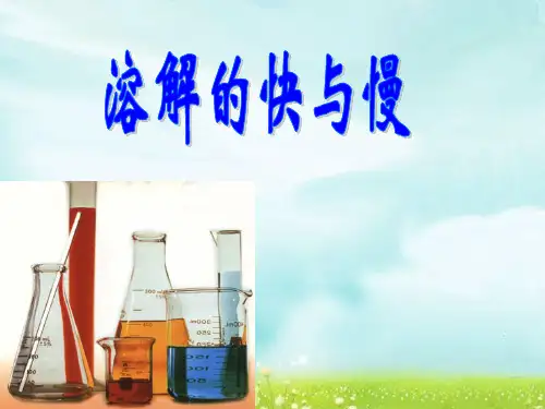二年级下册科学2.6  溶解的快与慢