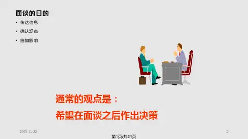 面谈技巧PPT课件