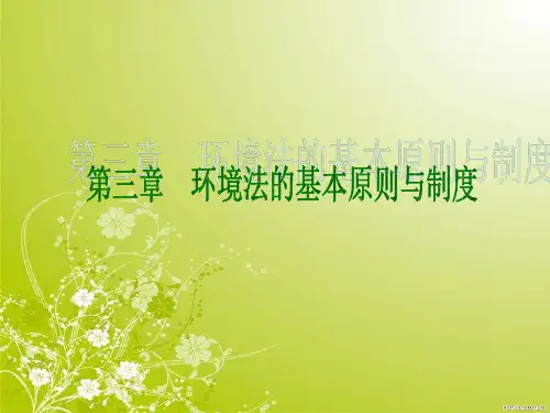 环境法课件——环境法的基本原则与制度