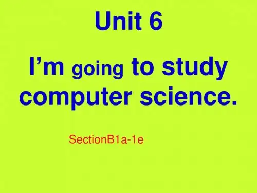 2014年人教版新目标八年级Unit6 Section B(1a-1e)课件