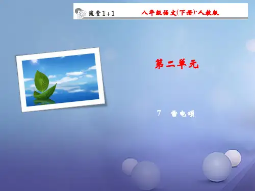 八年级语文下册 第2单元 7 雷电颂随堂训练课件 (新版)新人教版