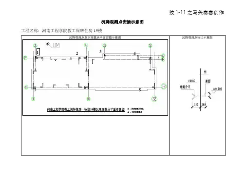沉降观测点布置示意图全