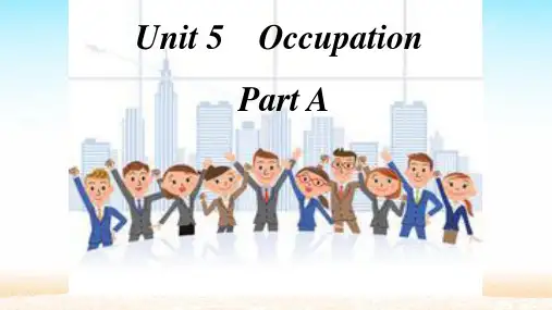 闽教版六年级英语下册Unit 5 Occupation Part A课件