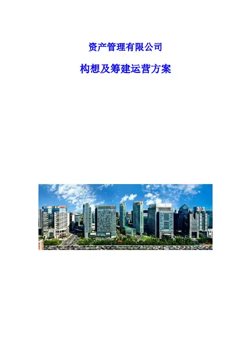 资产管理有限公司构想及筹建运营方案【完整版】