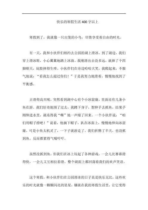 快乐的寒假生活400字以上