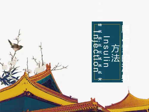 胰岛素的注射方法