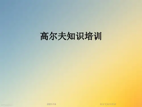 高尔夫知识培训