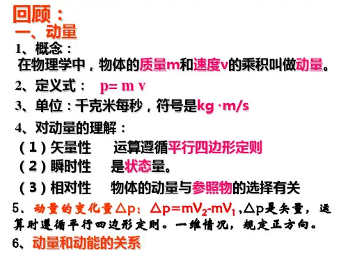 人教版高中物理选修3--5第十六章动量守恒定律16-3动量守恒定律(共40张PPT)