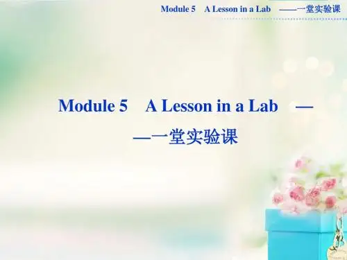 2016年高考英语一轮复习 Module5 A Lesson in a Lab课件 外研版必修1