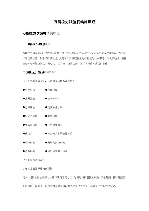 万能拉力试验机结构原理-万能拉力计