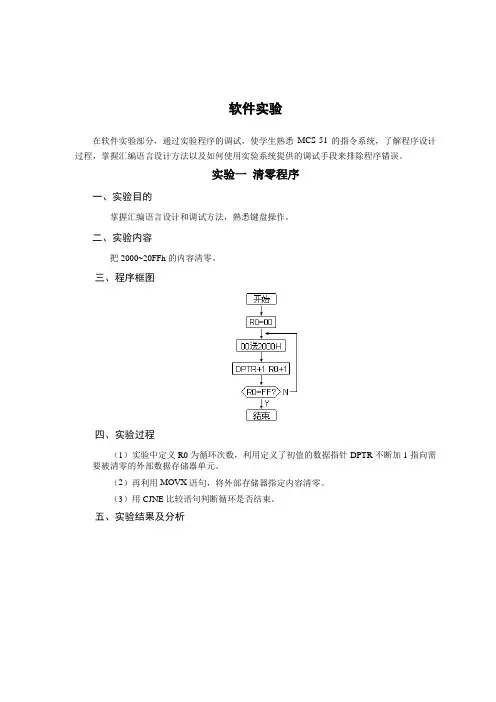 哈工大单片机实验报告