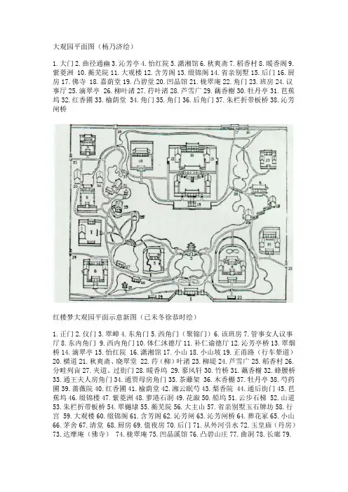 大观园平面图