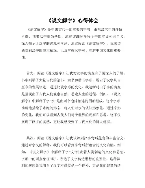《说文解字》心得体会