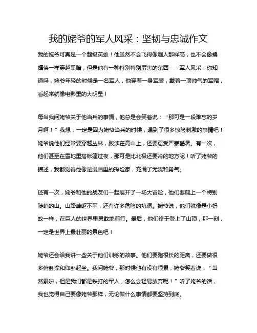 我的姥爷的军人风采：坚韧与忠诚作文