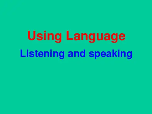 人教课标版高中英语选修8Unit3Using language (II)  (共23张PPT)