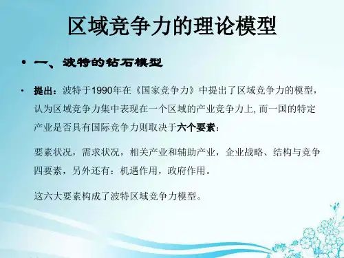 区域竞争力的理论模型
