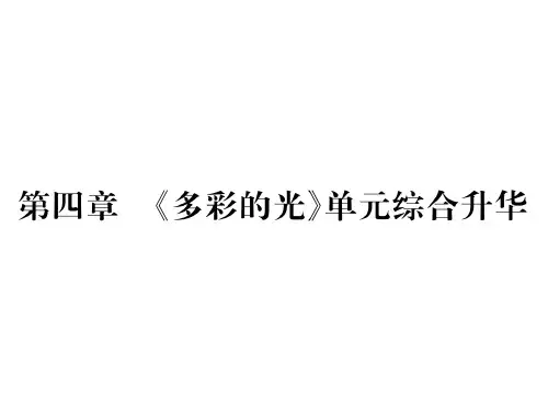第四章 《多彩的光》单元综合升华—2020秋沪科版八年级物理上册课堂作业课件