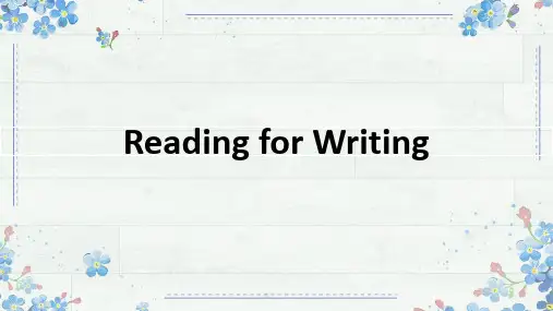 【课件】Welcome+Unit+Reading+for+Writing+课件人教版必修第一册