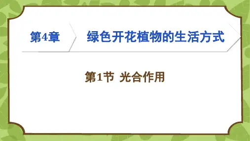 第3单元第4章第1节  光合作用(课件)