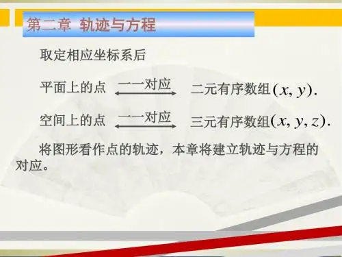 《解析几何》(第四版)吕林根 许子道 编第2章轨迹与方程2.1平面曲线的方程