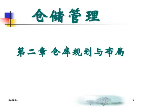 仓库规划与布局教学ppt课件