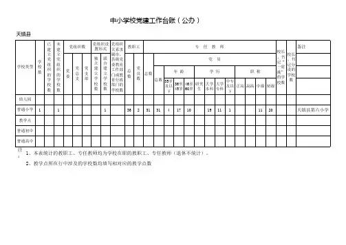 党建工作台账