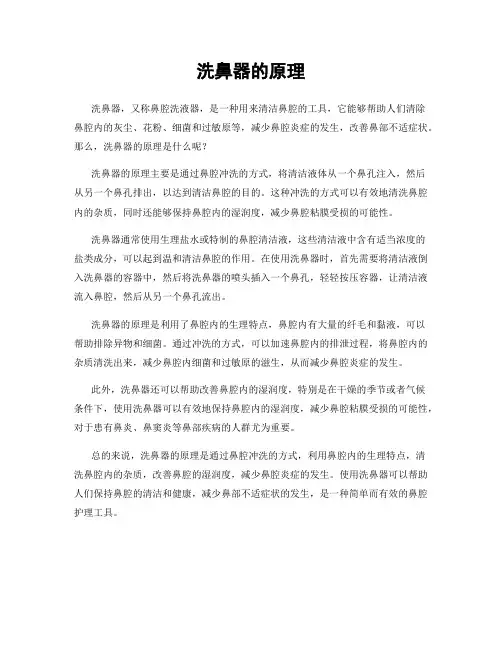 洗鼻器的原理