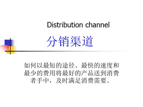 第十一章分销渠道1PPT课件