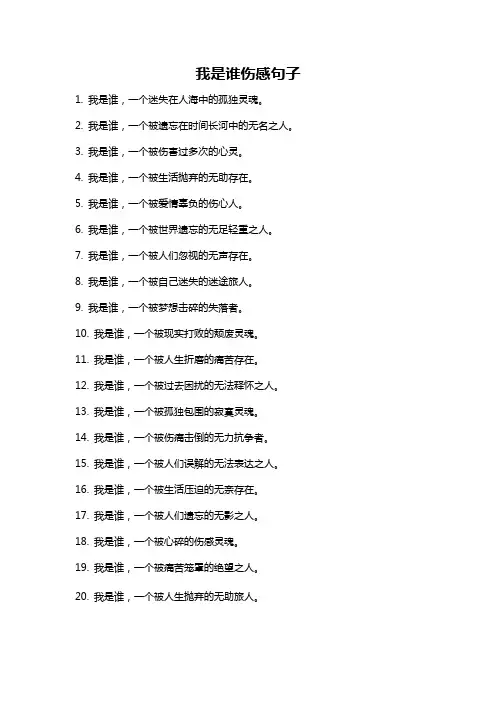 我是谁伤感句子