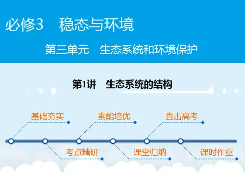 高考生物大一轮复习 第3单元 生态系统和环境保护 第1讲 生态系统的结构课件(必修3)