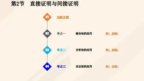 高考数学一轮总复习第十二章算法复数推理与证明第2节直接证明与间接证明课件