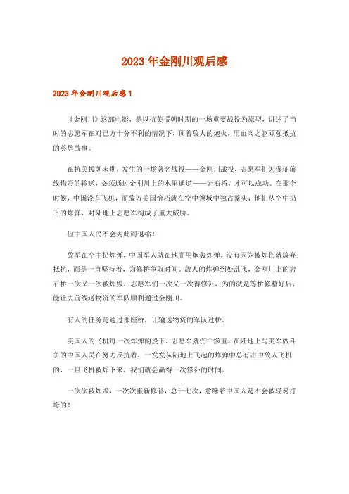 2023年金刚川观后感_8