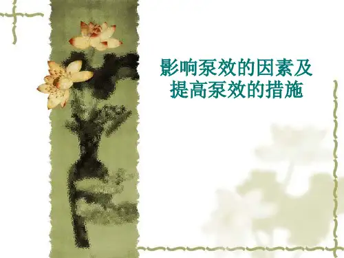 影响泵效的因素及