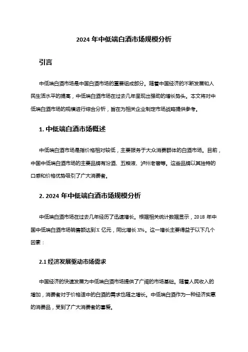 2024年中低端白酒市场规模分析