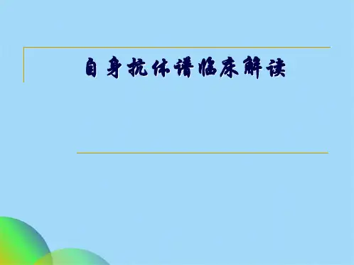自身抗体谱临床解读ppt(共58张PPT)