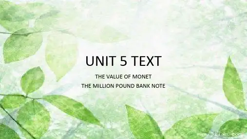 高中英语 Unit 5 Reading 课文 课件 人教版必修第三册