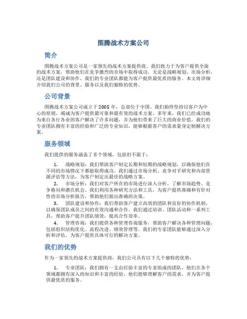 图腾战术方案公司