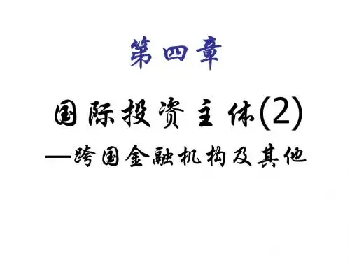[经济学]国际投资学4其他国际投资主体
