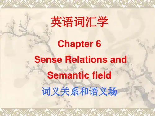 自考英语词汇学 第六章课件