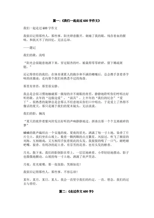 一起走过的路作文600字