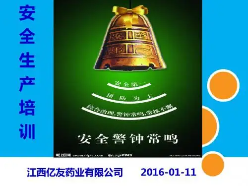 制药企业安全生产培训 共62页PPT资料
